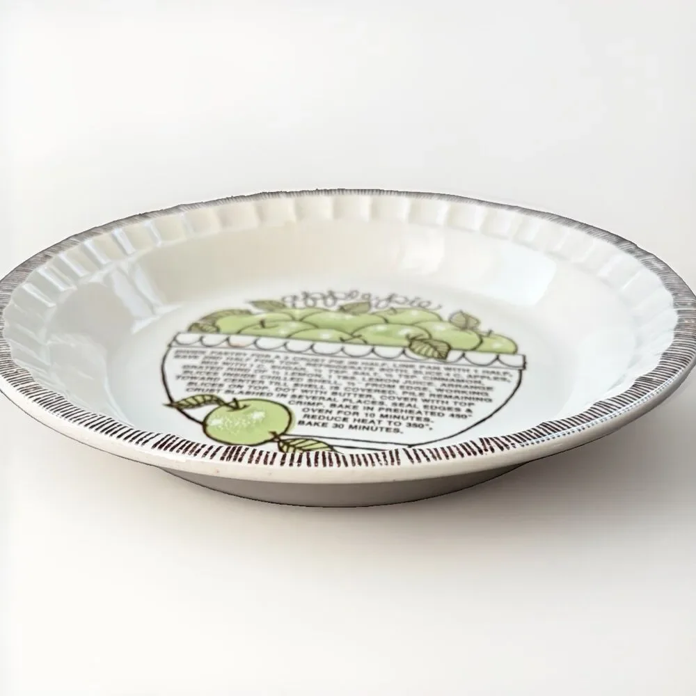 Vtg Royal China Jeannette Apple Pie Recipe Plate 11